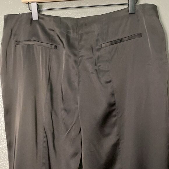 Miu Miu Chocolate Brown Satin Trouser Dress Pants - Picture 12 of 14